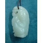 **和闐白玉珍玩珮飾 (老翁戲嬰)**