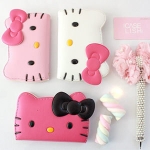 韓國正品 Hello Kitty 手繩磁釦皮套 手機殼 iPhone5/5S  Galaxy J、S2、S3、S4、S5、Note、Note2、Note3 